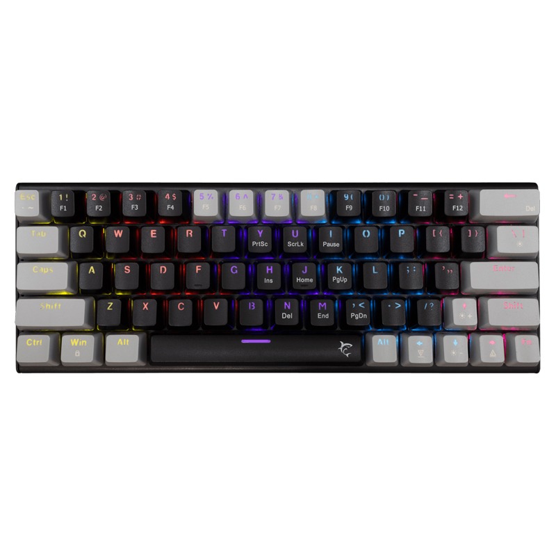Clavier Gamer Filaire WHITE SHARK WAKIZASHI 2 US Noir/Gris - Interrupteurs bleus, Photo boutique MyTek chez MyTek