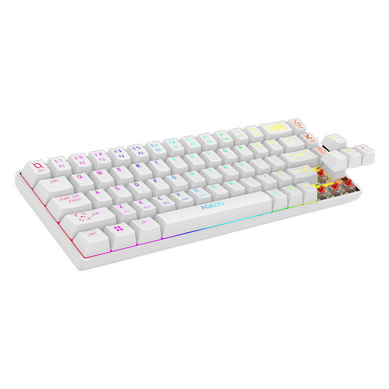 Clavier Gamer Mécanique AQIRYS MIRA 100% Anti-ghosting RGB - Blanc - Image 6