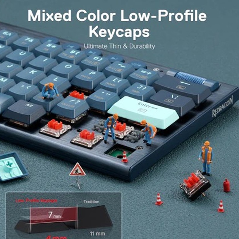 Clavier Gamer Mécanique REDRAGON Noctis K632NB PRO RGB - Bleu - Image 3