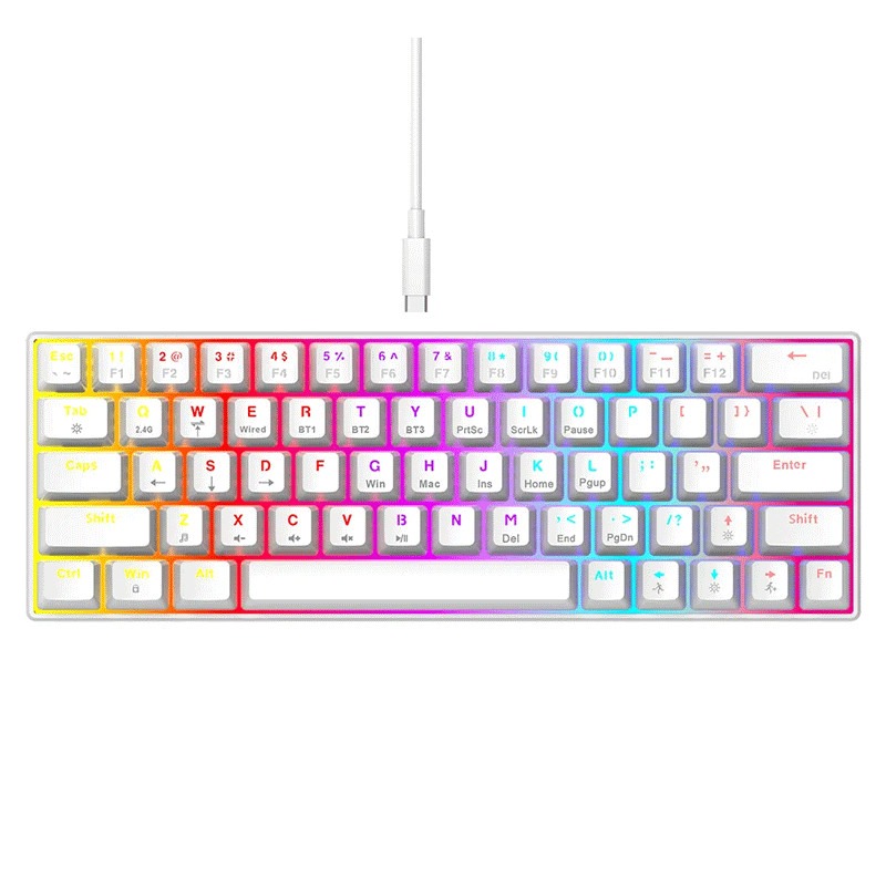 Clavier Gamer Mécanique T-WOLF CLAV-T30 - Blanc