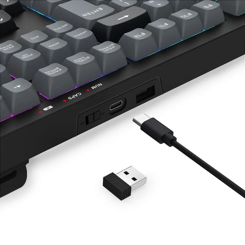 Clavier Gamer REDRAGON CRUX FR Bluetooth K518-RGB Pro - Noir 