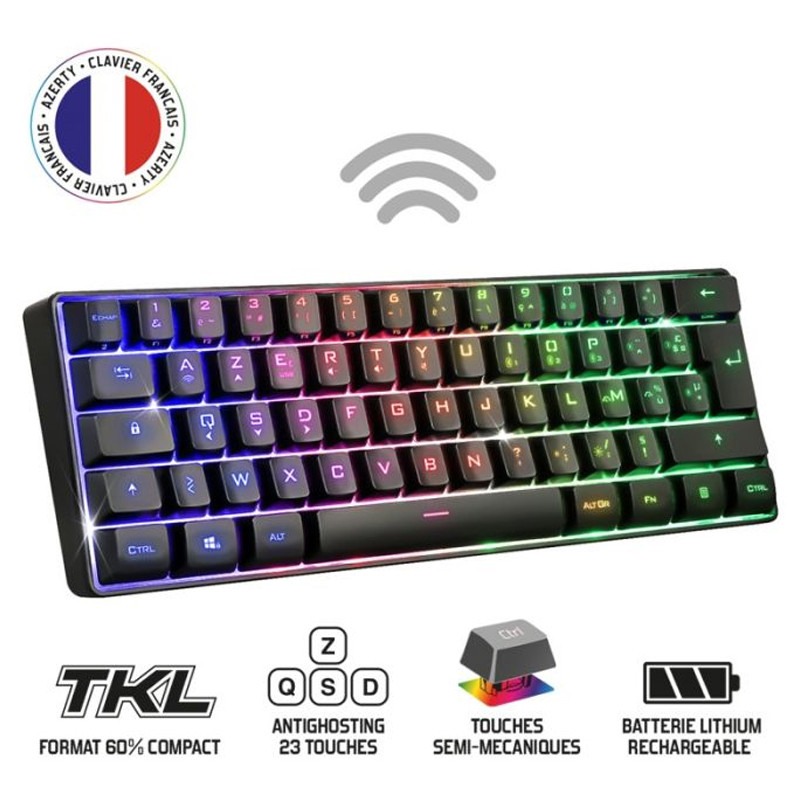 Clavier Gamer Sans Fil SPIRIT OF GAMER Elite-K50 - Noir - Image 2