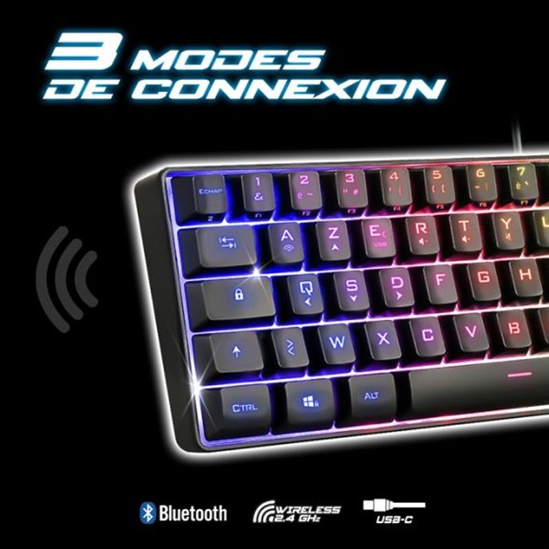 Clavier Gamer Sans Fil SPIRIT OF GAMER Elite-K50 - Noir - Image 4