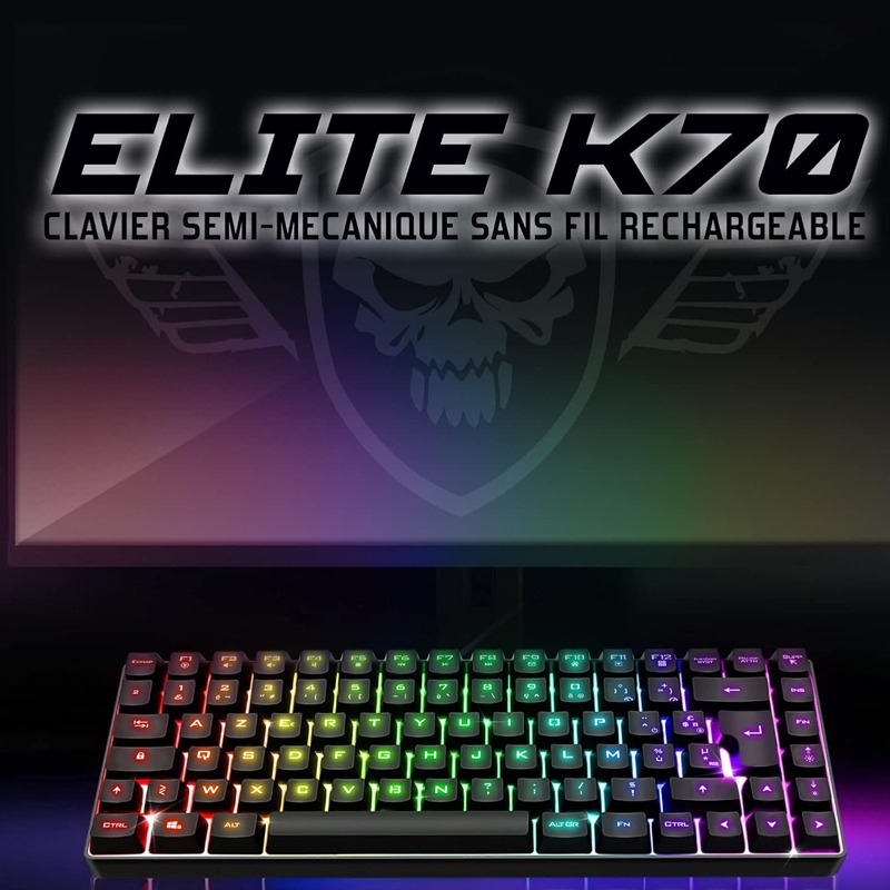 Clavier Gamer Sans Fil SPIRIT OF GAMER Elite-K70 RGB - Noir - Image 4