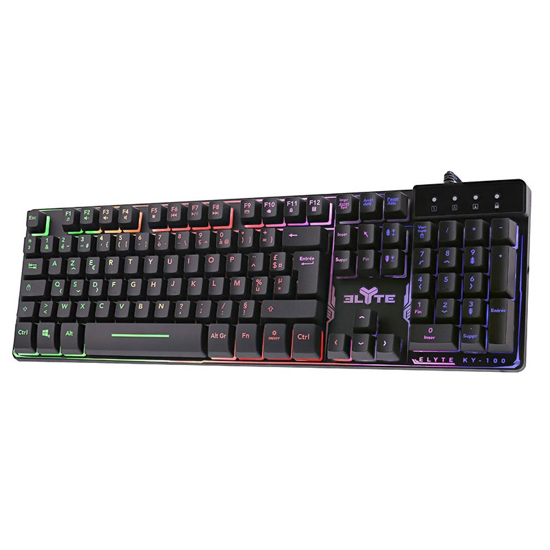 Clavier Gamer Semi-Mécanique ELYTE KY-100 Anti-Ghosting - Noir - Image 2