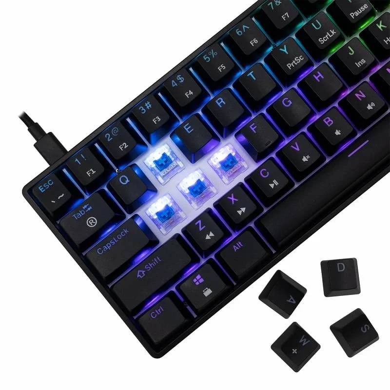 Clavier Mécanique Gaming White Shark SHINOBI 2 Switch Blue - Noir - Image 3