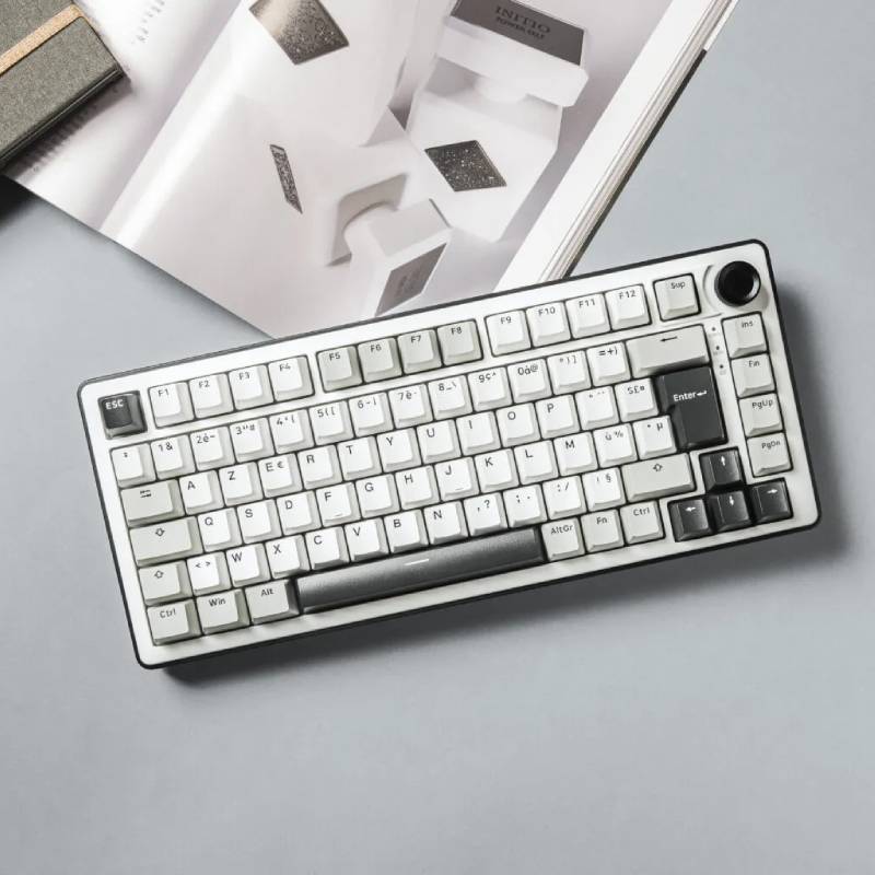 Clavier Sans Fil Gaming G-LAB keys Elite 300 RGB - Blanc et Gris - Image 2