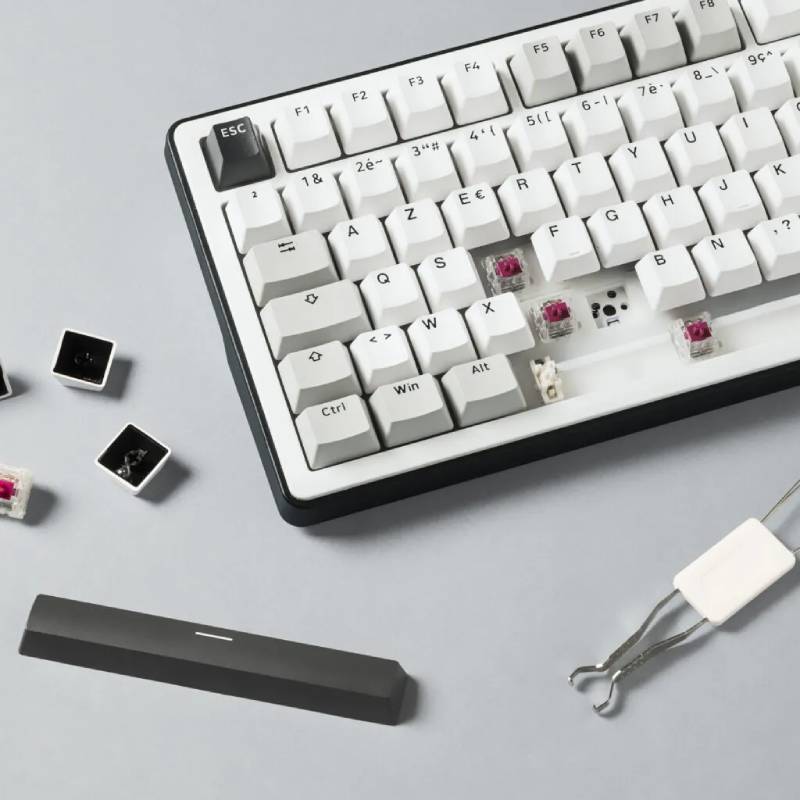 Clavier Sans Fil Gaming G-LAB keys Elite 300 RGB - Blanc et Gris - Image 4