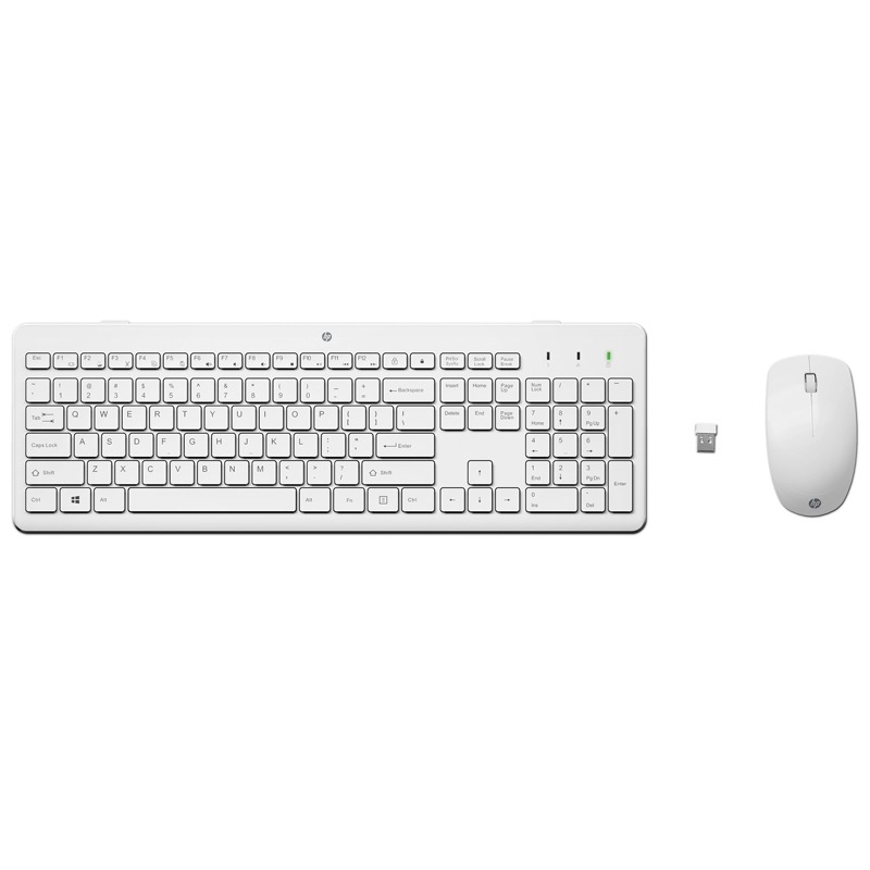 Clavier Avec Souris HP 230 Sans Fil Azerty - Blanc