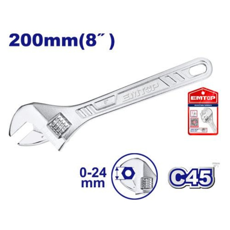 CLE MOLETTE 8" 200MM 0-24 EMTOP EAWH130822 - Image 2