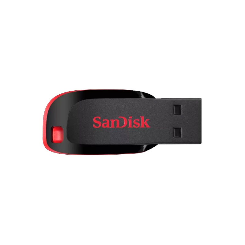 Clé USB SANDISK Cruzer Blade 128Go - Noir&Rouge - Image 3