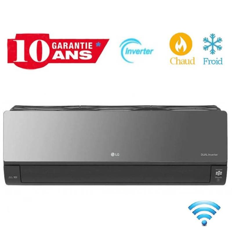 Climatiseur Dual Inverter LG 24000BTU Chaud Froid  Mirror WiFi - Garantie 3ans