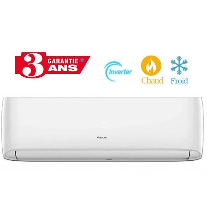 Climatiseur Inverter Focus 24000 BTU Tropicalisé T3 Chaud/Froid - Garantie 3 ans