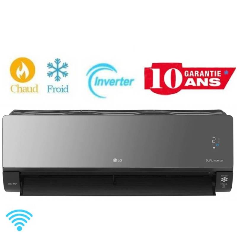 Climatiseur LG ARTCOOL Mirror UV Nano Dual Inverter 12000 BTU Chaud/Froid