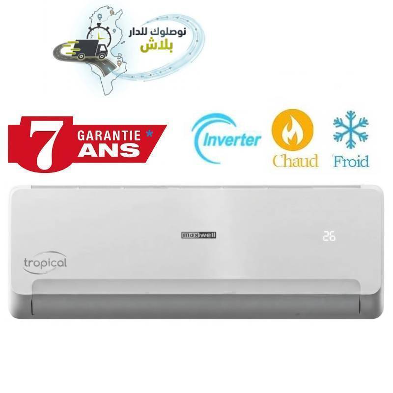 Climatiseur Maxwell 24000 BTU Inverter Tropicalisé Chaud & Froid Blanc Ultra, Photo boutique MyTek chez MyTek