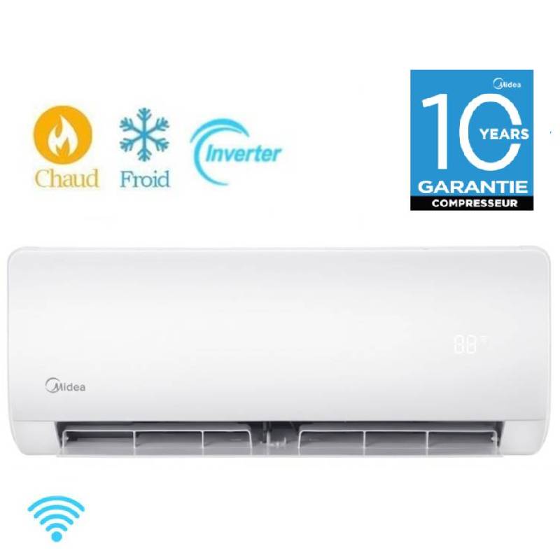 Climatiseur Midea Smart Inverter Chaud & Froid 12000 BTU - Garantie 3 Ans