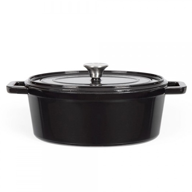 Cocotte Ovale LIVOO Avec Couvercle 4.5 Litres - Noir, Photo boutique MyTek chez MyTek