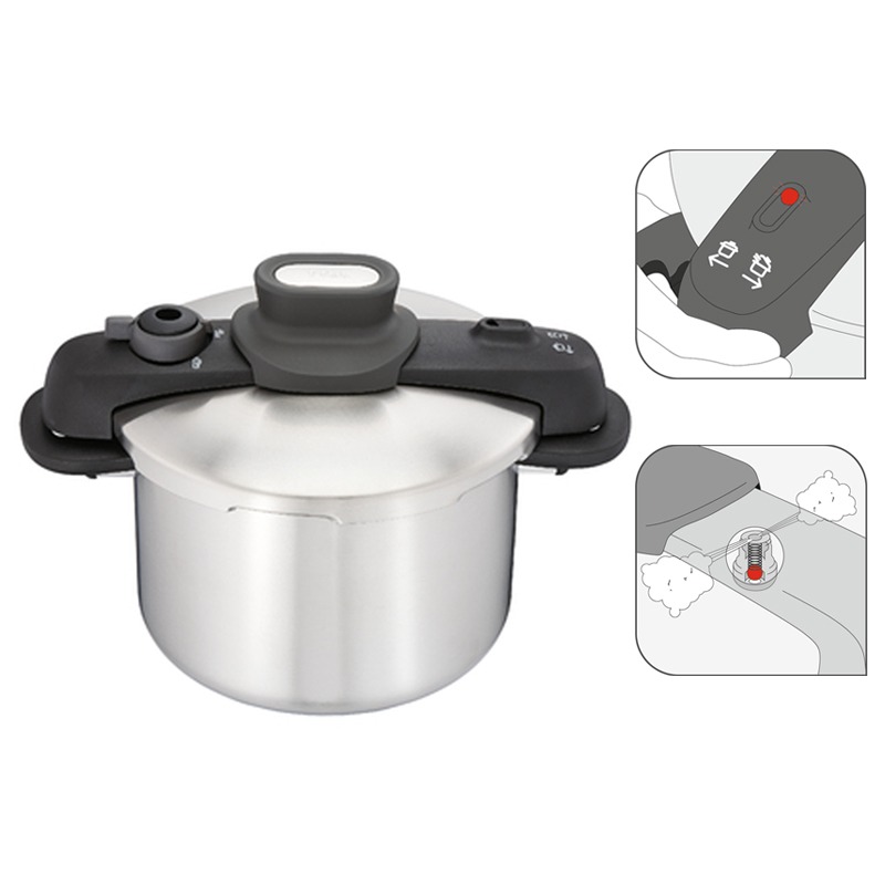 Cocotte TEFAL P3534446 8 Litres Secure 5 Compact - Inox - Image 2