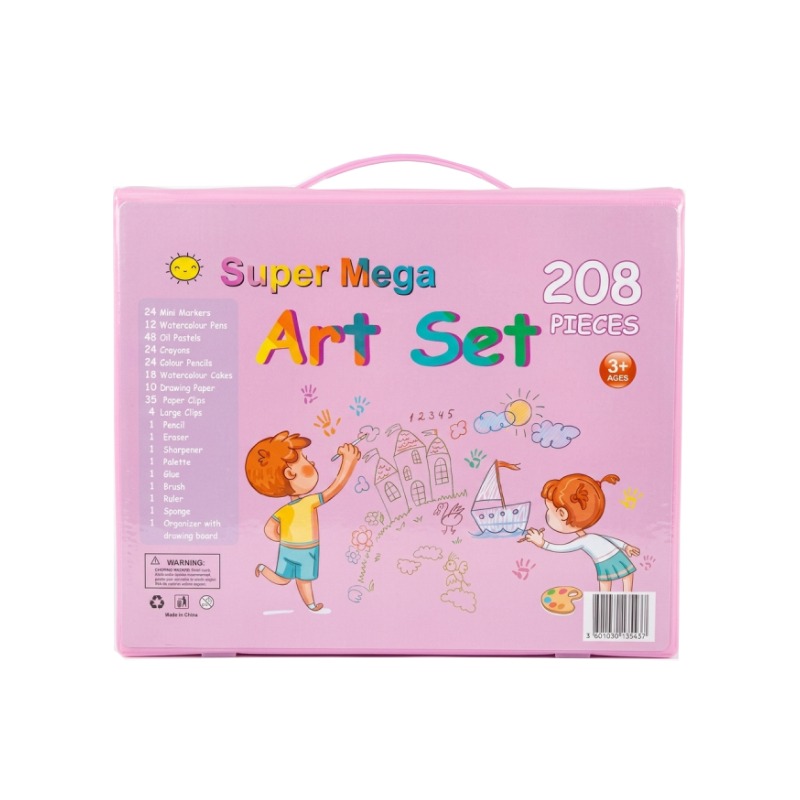 Coffret SuperMega de 208 Pièces  de Coloriage Pour Enfants   