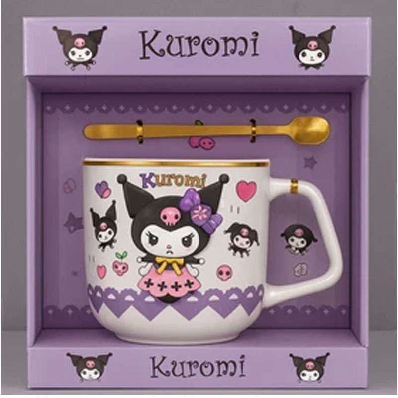Coffret Mug Kuromi Avec Cuillère 11951-40 - Noir - Image 2