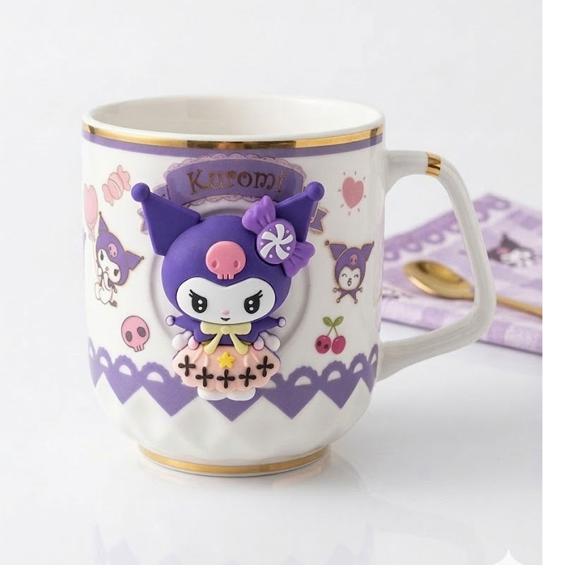 Coffret Mug Kuromi Avec Cuillère 11951-40 - Violet - Image 2