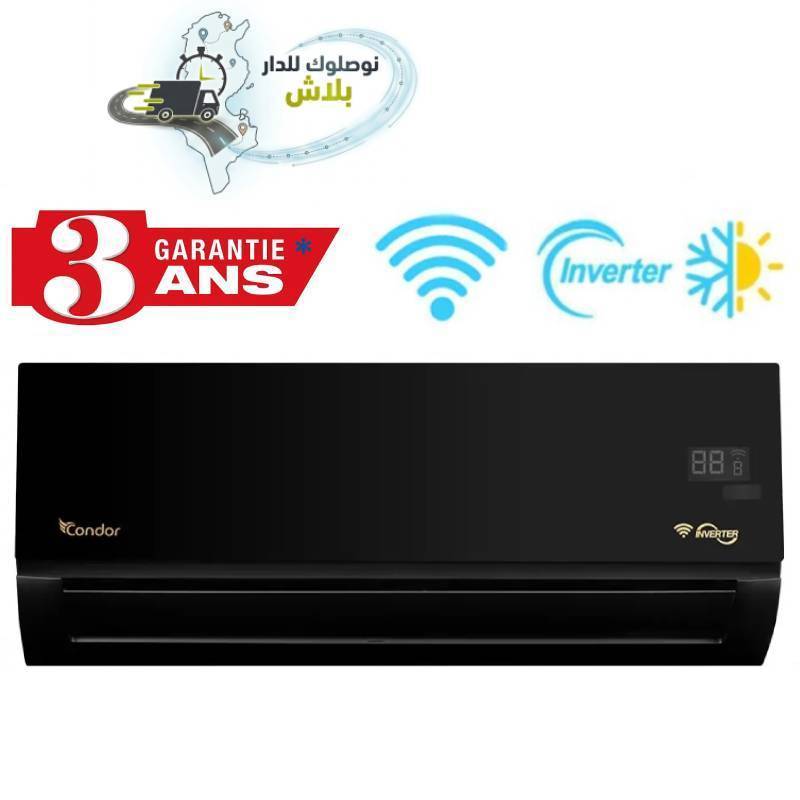 Climatiseur Condor Inverter Smart 12000 BTU Tropicalise Chaud/Froid - Noir, Photo boutique MyTek chez MyTek