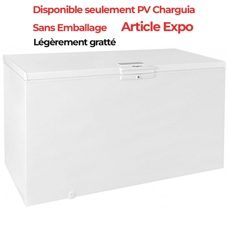 Congélateur Horizontal WHIRLPOOL WHE3933 6éme SENS 500Litres - Blanc