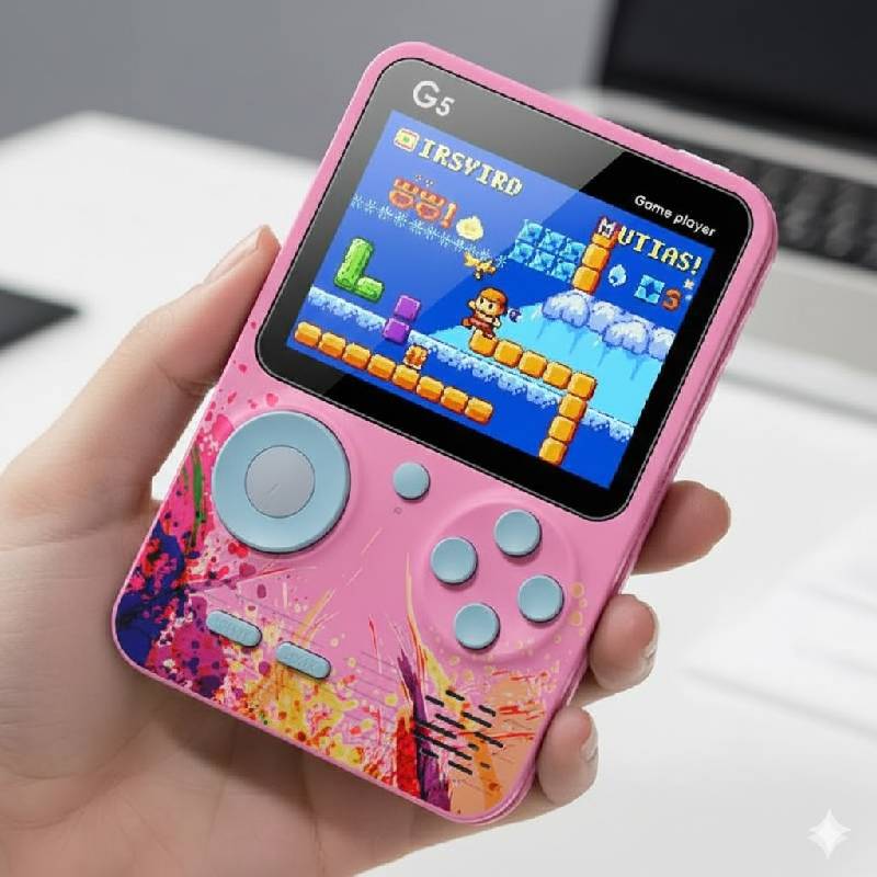Console De Jeu G5 Pour Enfants 500 Jeux intégrés - Rose - Image 2