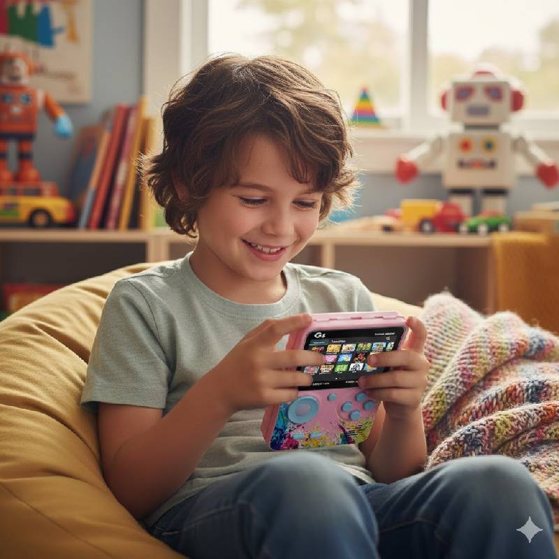 Console De Jeu G5 Pour Enfants 500 Jeux intégrés - Rose - Image 3