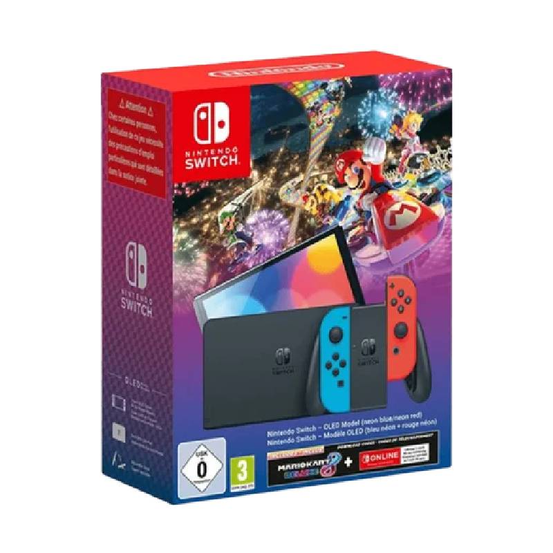Console de Jeux NINTENDO Switch OLED Bleu/Rouge + Mario Kart 8 Deluxe - Image 2
