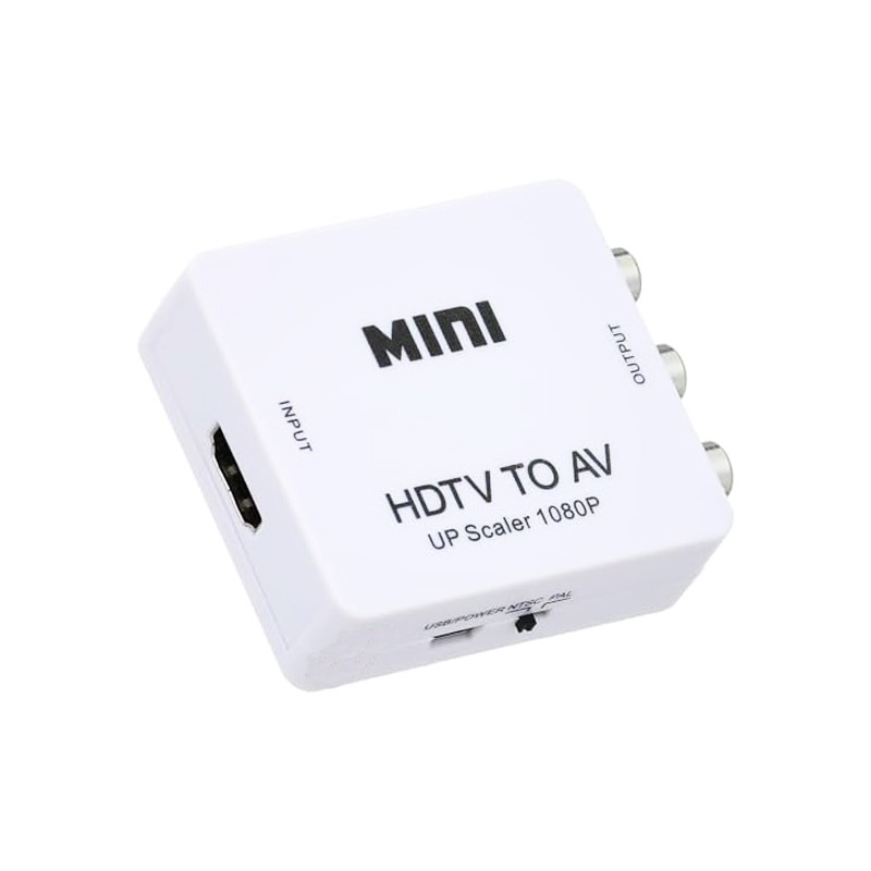 Convertisseur HDMI Vers 3 RCA + Micro-USB HDTV - Blanc