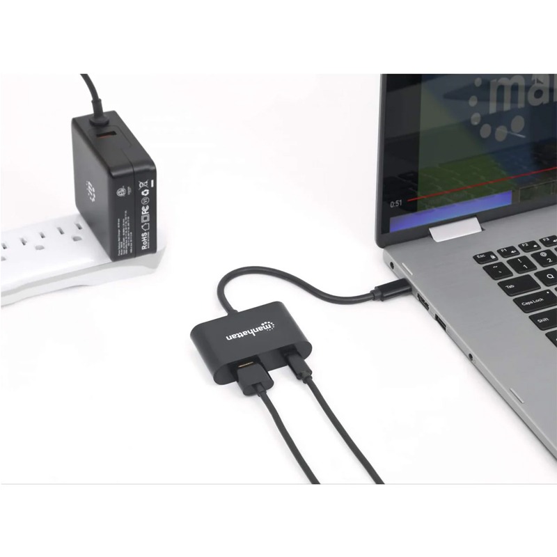 Convertisseur MANHATTAN USB-C vers HDMI avec port d'alimentation - Image 5
