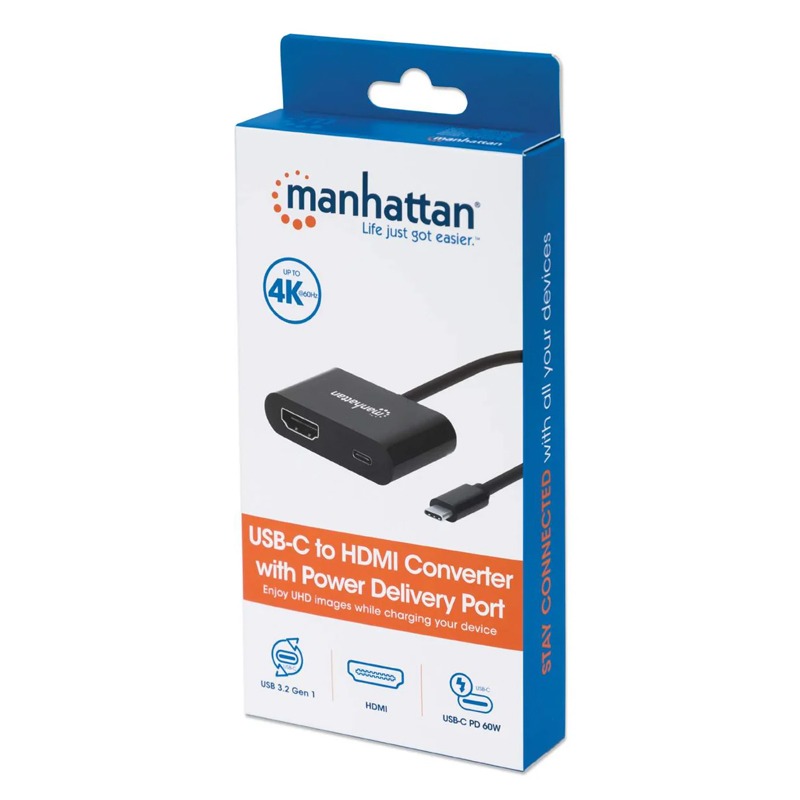 Convertisseur MANHATTAN USB-C vers HDMI avec port d'alimentation - Image 4