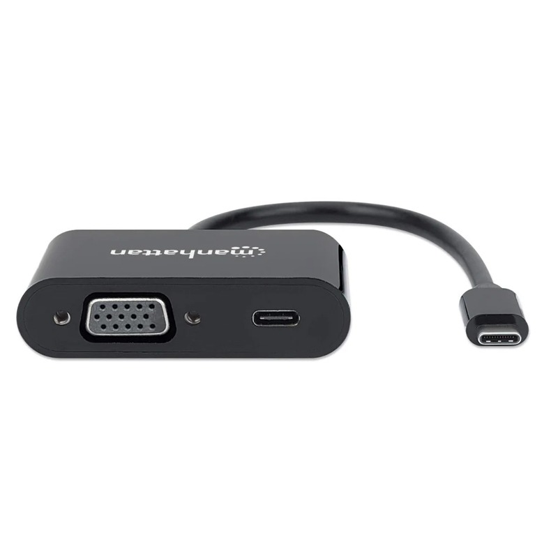 Convertisseur MANHATTAN USB-C vers VGA avec port d'alimentation - Noir - Image 3