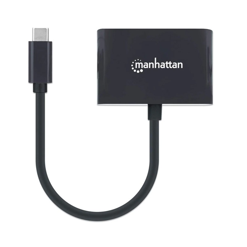 Convertisseur MANHATTAN USB-C vers VGA avec port d'alimentation - Noir - Image 2