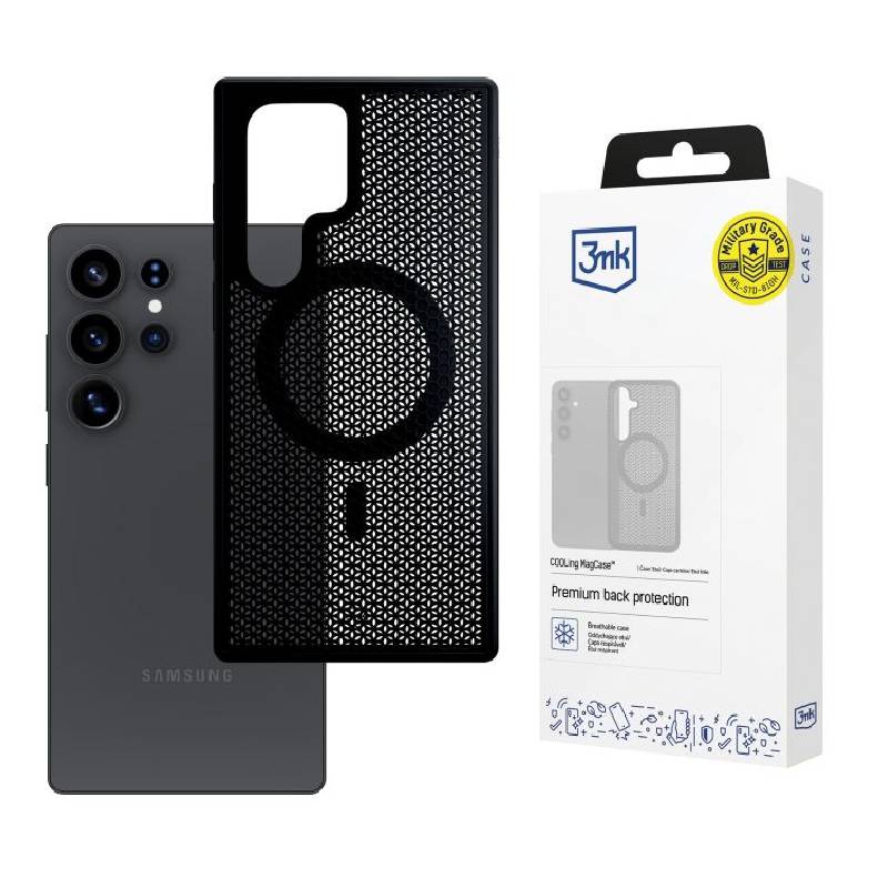 Coque 3MK Cooling MagCase pour Samsung Galaxy S25 Ultra - Noir