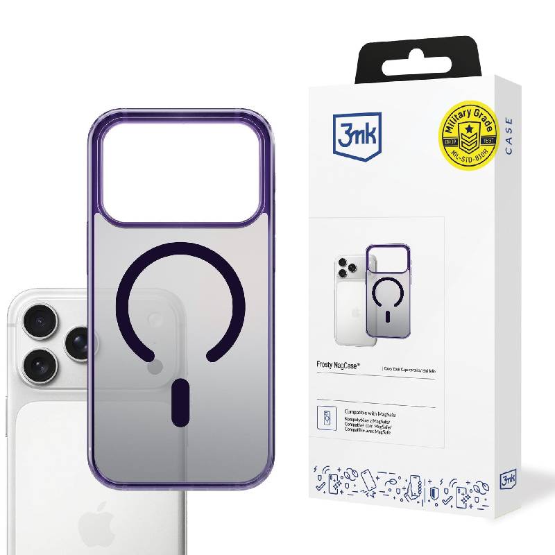 Coque 3MK Frosty MagCase pour iPhone 17 Pro Max - Violet - Image 3