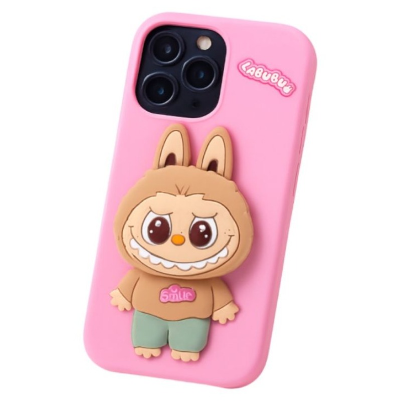 Coque Silicone Labubu Pour Iphone 12/13 Pro Max - Rose