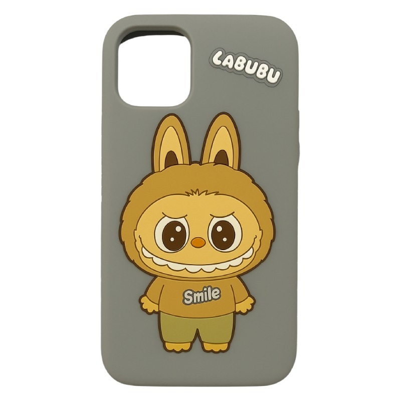 Coque Silicone Labubu Pour Iphone 13/14/15 - Silver