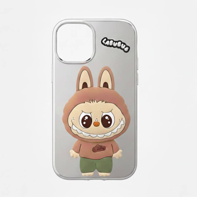 Coque Silicone Labubu Pour Iphone 14/15 Pro Max  - Silver