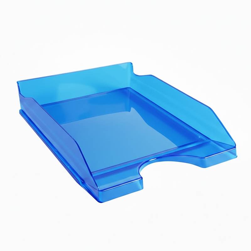 Corbeille à Courrier FAPI Pleine Transparente - Bleu fluo