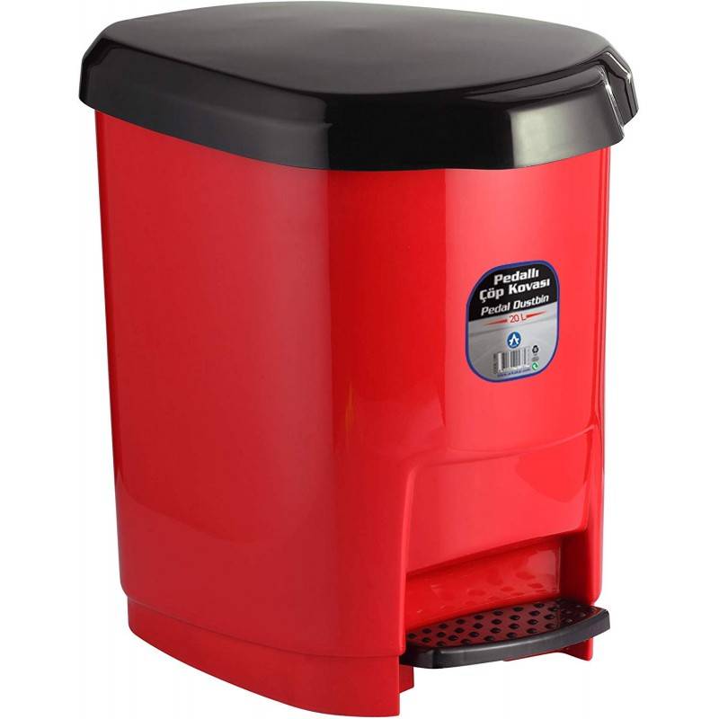 Corbeille à Papier ARK 20L Avec Pédale - Rouge