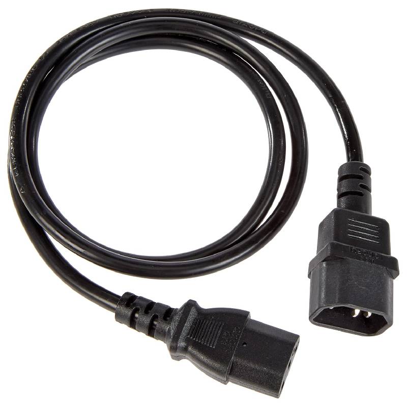 Cordon D'alimentation AC IEC C14 / IEC C13 180CM - Noir