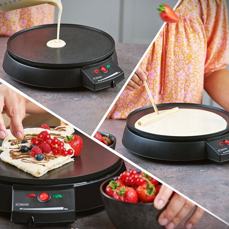 Crêpière Électrique BOMANN CM2221 900W 29cm - Noir - Image 3