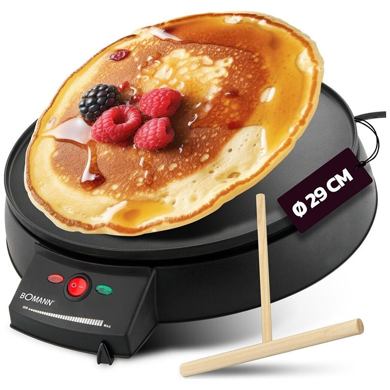Crêpière Électrique BOMANN CM2221 900W 29cm - Noir