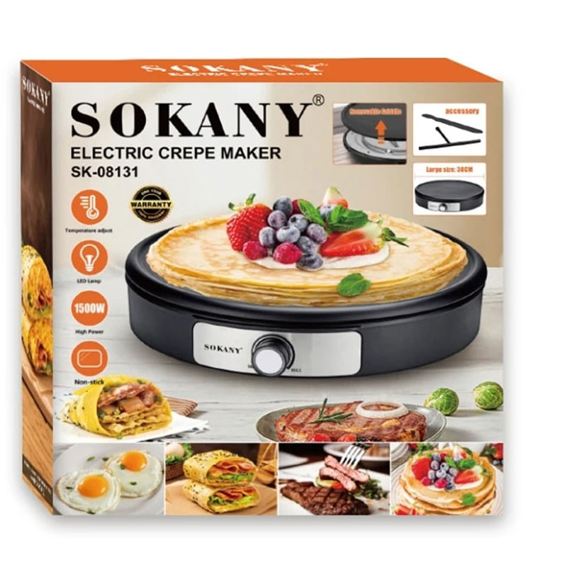 Crêpière Électrique SOKANY SK-08131 1500W - Noir&Inox - Image 2