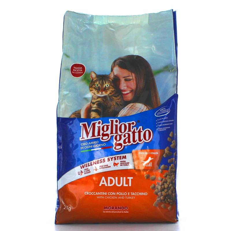 Croquettes complètes Miglior Gatto au poulet 2 kg - 8007520105200
