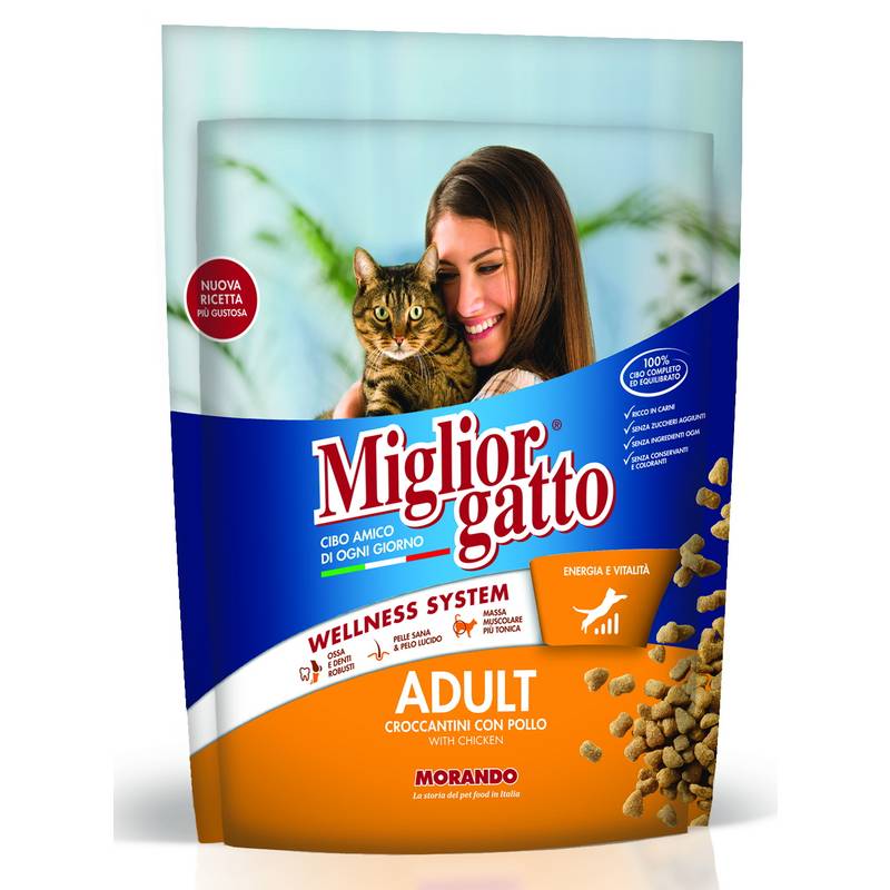 Croquettes pour Chats MIGLIOR GATTO Adult Poulet 400 g