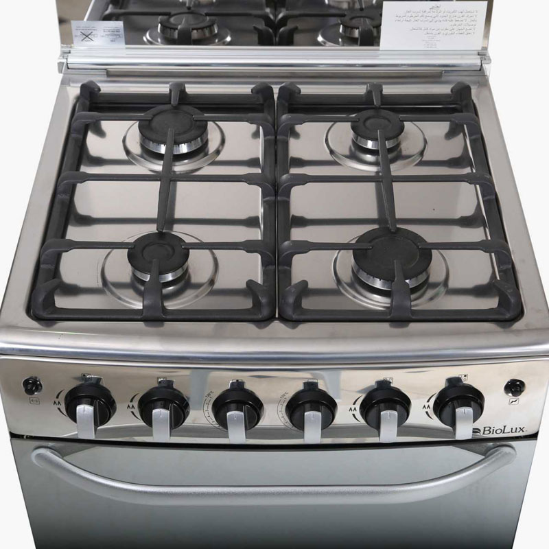 Cuisinière BIOLUX M-6060-XTBR 4 Feux 60cm - Inox - Image 2
