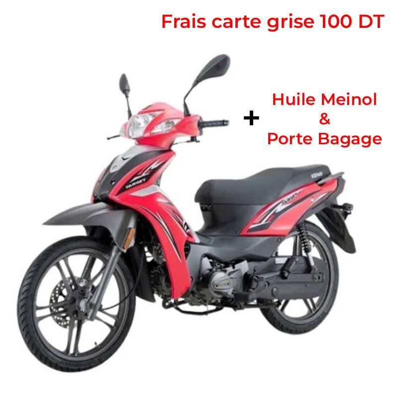 Cyclomoteur ZIMOTA TARGET 124 cc - Rouge Bordeaux